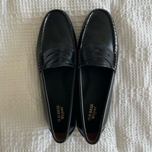 GH Bass Leather Black Loafers
